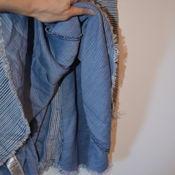 Splendid(R) Blue Tone Tencel Lyocell Fit&Flare Sleeveless Buttons Dress Girls 12 - Picture 8 of 11